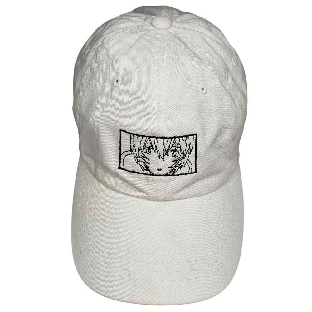 White Anime Girl Hat Unisex One Size Fits All Waifu Kawaii Manga